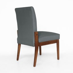 Kit 6 Cadeiras de Jantar Aurora Base Madeira Maciça Estofada Suede Cinza - 8