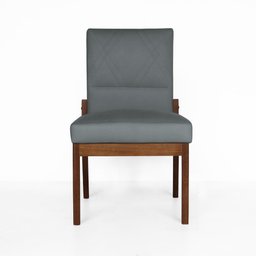 Kit 6 Cadeiras de Jantar Aurora Base Madeira Maciça Estofada Suede Cinza - 5