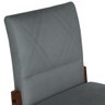 Kit 6 Cadeiras de Jantar Aurora Base Madeira Maciça Estofada Suede Cinza - 3