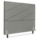 Ver imagem 1 de Cabeceira Casal 140 Cm com Frame Cristal Linho Cinza Escuro Artte
