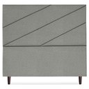 Ver imagem 5 de Cabeceira Casal 140 Cm com Frame Cristal Linho Cinza Escuro Artte