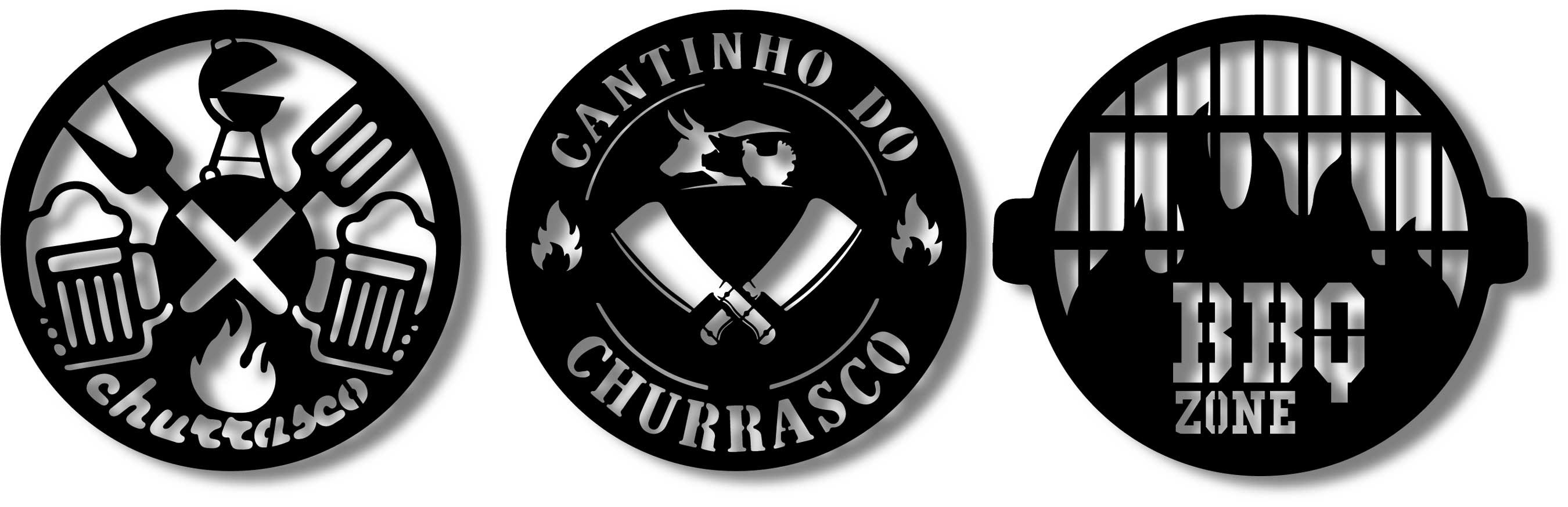 Conjunto de Placas Para Cantinho do Churrasco, Barbecue Zone - 8