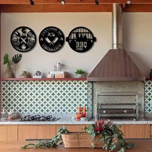 Conjunto de Placas Para Cantinho do Churrasco, Barbecue Zone