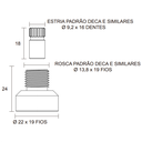 Ver imagem 2 de Kit Conversor de Pressão e Gaveta Docol x Deca - 131601 - BLUKIT