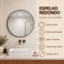 Ver imagem 5 de Espelho Decorativo Redondo Borda Preta 80cm Luxo Goldenx