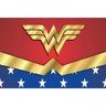 Painel de Tecido Sublimado Mulher Maravilha Dourado - 1