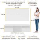 Ver imagem 6 de Rack Com Painel Tv 65" Suspenso Flórida Multimóveis V3299 Branco Branco
