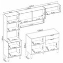 Ver imagem 7 de Cozinha Compacta Alba 8 Portas Amêndola Touch/grafito Prime Tx e Balcão 120cm com Tampo Mdp - Dem
