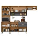 Ver imagem 3 de Cozinha Compacta Alba 8 Portas Amêndola Touch/grafito Prime Tx e Balcão 120cm com Tampo Mdp - Dem