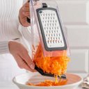 Ver imagem 6 de Ralador de Queijo com Compartimento Triturador de Alho Descascador de Vegetais Culinaria Receita Coz