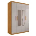 Ver imagem 4 de Roupeiro 4 Portas com Espelho Ameixa Naturalle Off White