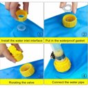 Ver imagem 1 de Piscina Infantil Inflável com Chafariz Tapete Pulverizador Ajuste de Altura da Água Durável Azul