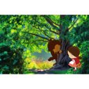 Ver imagem 1 de Painel de Tecido Sublimado Chapeuzinho Vermelho e o Lobo Floresta