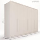 Ver imagem 4 de Guarda-Roupa Casal com 6 Portas e 6 Gavetas Multimóveis Crnvh-GRP139 Neve