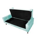 Ver imagem 4 de Recamier Baú Félix Solteiro 160 cm Suede - Doce Sonho Móveis ML/R1/FELIX/160/B/S Azul Tiffany