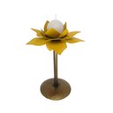 Ver imagem 3 de Porta Velas Artesanal De Mesa Para Sala De Jantar Decoração - Amarelo