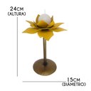 Ver imagem 2 de Porta Velas Artesanal De Mesa Para Sala De Jantar Decoração - Amarelo