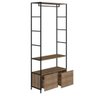 Conjunto Closet Modulado em Estilo Industrial 27804 Steel Quadra Artesano - Vermont/preto Fosco - 7