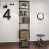 Conjunto Closet Modulado em Estilo Industrial 27804 Steel Quadra Artesano - Vermont/preto Fosco - 12