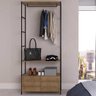 Conjunto Closet Modulado em Estilo Industrial e Mesa de Cabeceira 27803 Steel Quadra Artesano - 7