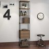 Conjunto Closet Modulado em Estilo Industrial 27802 Steel Quadra Artesano - Vermont/preto Fosco - 7