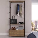 Ver imagem 6 de Conjunto Closet Modulado em Estilo Industrial 27802 Steel Quadra Artesano - Vermont/preto Fosco