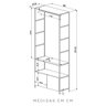 Conjunto Closet Modulado em Estilo Industrial 27801 Steel Quadra Artesano - Vermont/preto Fosco - 9