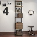 Ver imagem 6 de Conjunto Closet Modulado em Estilo Industrial 27801 Steel Quadra Artesano - Vermont/preto Fosco