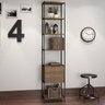 Conjunto Closet Modulado em Estilo Industrial 27801 Steel Quadra Artesano - Vermont/preto Fosco - 6