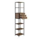 Ver imagem 2 de Conjunto Closet Modulado em Estilo Industrial 27801 Steel Quadra Artesano - Vermont/preto Fosco