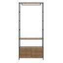 Ver imagem 5 de Conjunto Closet Modulado em Estilo Industrial 27801 Steel Quadra Artesano - Vermont/preto Fosco