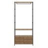 Conjunto Closet Modulado em Estilo Industrial 27801 Steel Quadra Artesano - Vermont/preto Fosco - 5