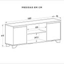 Ver imagem 4 de Rack Estante Sala para TV 2 Portas Benevello - Branco