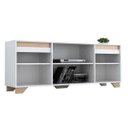 Ver imagem 3 de Rack Estante Sala para TV 2 Portas Benevello - Branco