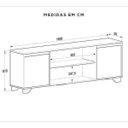 Ver imagem 4 de Rack Estante Sala para TV 2 Portas Benevello - Branco