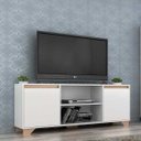 Ver imagem 1 de Rack Estante Sala para TV 2 Portas Benevello - Branco