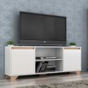 Ver imagem 1 de Rack Estante Sala para TV 2 Portas Benevello - Branco