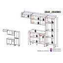 Ver mais imagens de Cozinha Compacta Xangai 9 Portas Multimóveis Branco Preto