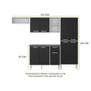 Ver imagem 7 de Cozinha Compacta Xangai 9 Portas Multimóveis Branco Preto