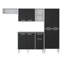 Ver imagem 4 de Cozinha Compacta Xangai 9 Portas Multimóveis Branco Preto