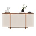 Ver imagem 5 de Aparador Buffet Sala Sense 4 Portas 160cm Offwhite/Freijó - Rede Móveis