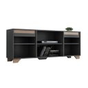 Ver imagem 2 de Rack Estante Sala para Tv 2 Portas Benevello - Grafite