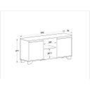 Ver imagem 3 de Rack Estante Sala para Tv 2 Portas Benevello - Grafite