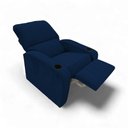 Ver imagem 5 de Poltrona Reclinável Sofia Veludo Azul com Porta Copos Loja Sheep