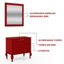 Ver imagem 4 de Gabinete de Banheiro Provençal Completo Balcão Cuba e Espelho - Vermelho