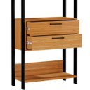 Ver imagem 3 de Estante 5 Prateleiras 02 Gavetas Escritório Trend 185x73 cm Freijó Preto Fosco - Lyam Decor
