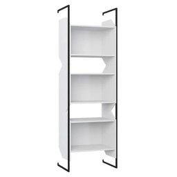 Kit para Escritório Estante Soul com Mesa Industrial Soft e Gaveteiro Work Branco - Lyam Decor - 4 Kit para Escritório Estante Soul com Mesa Industrial Soft e Gaveteiro Work Branco - Lyam Decor - 4