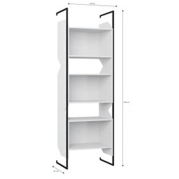 Kit para Escritório Estante Soul com Mesa Industrial Soft e Gaveteiro Work Branco - Lyam Decor - 7 Kit para Escritório Estante Soul com Mesa Industrial Soft e Gaveteiro Work Branco - Lyam Decor - 7