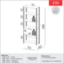 Ver imagem 4 de Estante 5 Prateleiras 01 Porta Escritório Trend 185x73 Cm Freijó Preto Fosco - Lyam Decor