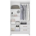 Ver imagem 4 de Guarda Roupa Solteiro Chile 4 Portas 2 Gavetas 103cm Branco - Fabrica 1 Móveis